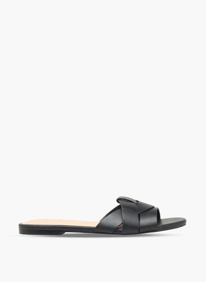 بابريكا Women Cross Strap Slip-On Sandals
