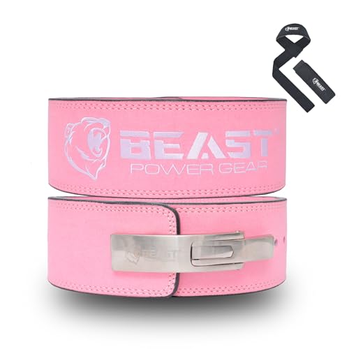 Beast Power Gear Weight Lifting Belt Lever Buckle 10MM 13MM Thick 4 Inches Free Strap Weightlifting Powerlifting Deadlifts Squats Men Women - Image 1