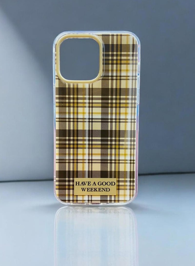 Generic Protective Case With Teddy Bear Medallion – Stylish Back Cover For IPhone 16 Pro Max – Brown - Image 1