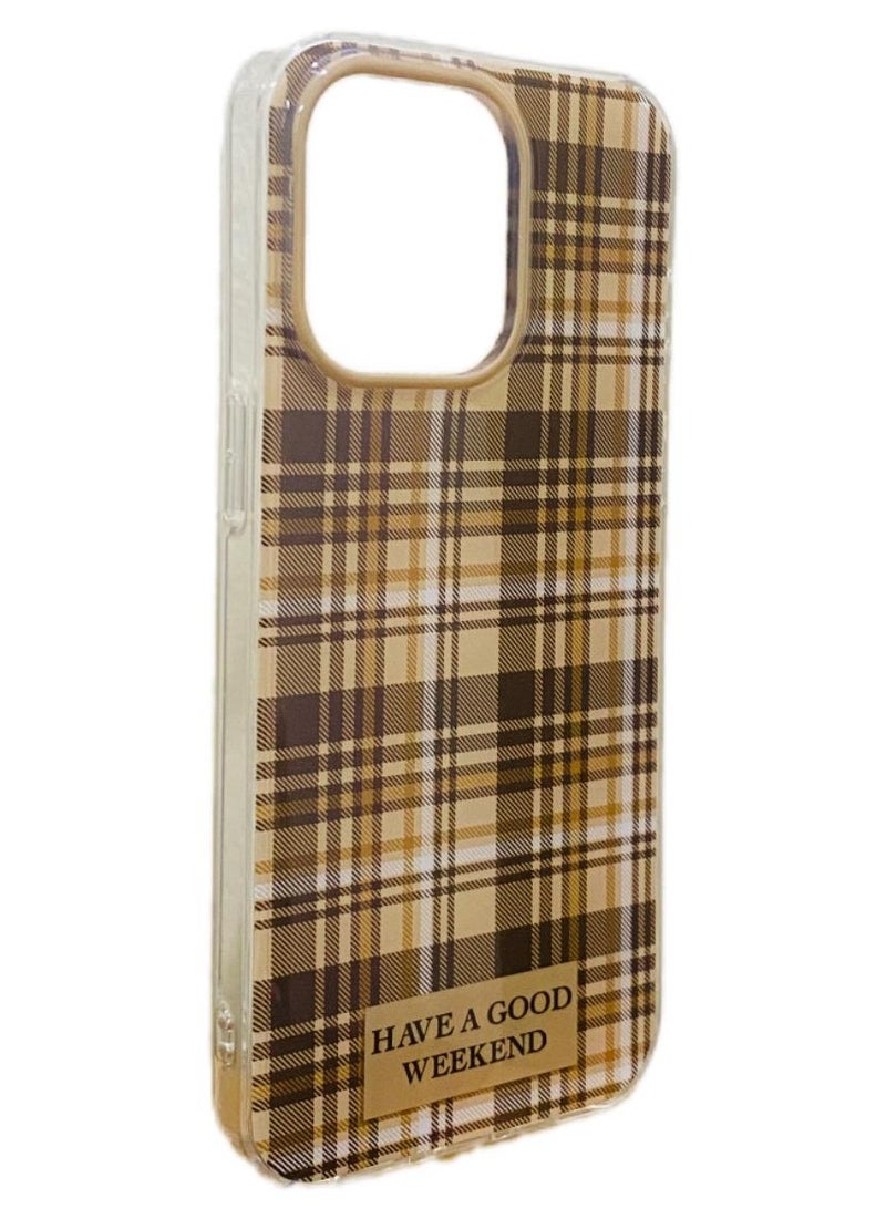 Genric Protective Case Stylish Creative Back Cover For iPhone16 Pro Max With Medal Brown  - Image 1