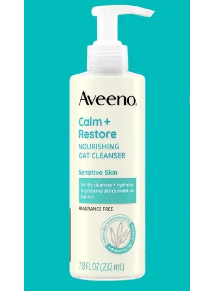 Aveeno Aveeno Calm + Restore Nourishing Oat Cleanser Sensitive Skin 7.8 fl oz (232 ml) - Image 2