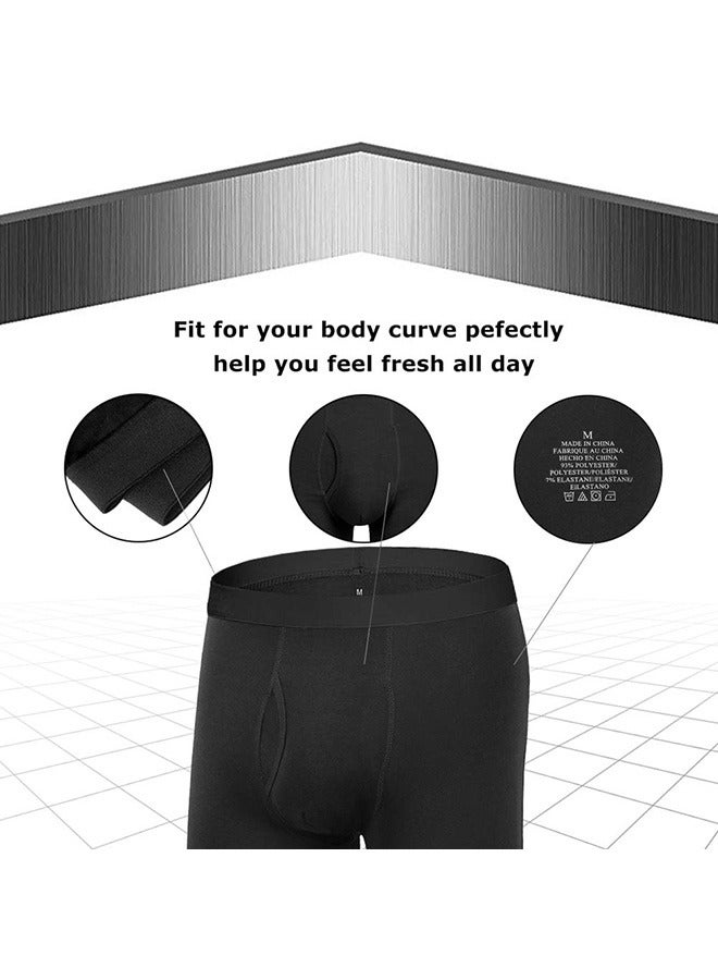 Mens Boxer Shorts Soft Cotton Men Pack Breathable Mens Underwear Boxer Briefs - Image 3