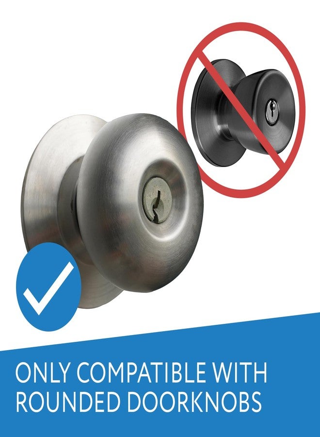 Impresa Door Knob Extension 2-Pack - Soft Black Rubber Compatible Only with 2"-2.5" Ball-Shaped Doorknobs - Slip-Resistant Grip & Easy Install - Adaptive Door Turner & Handle Gripper - Image 4