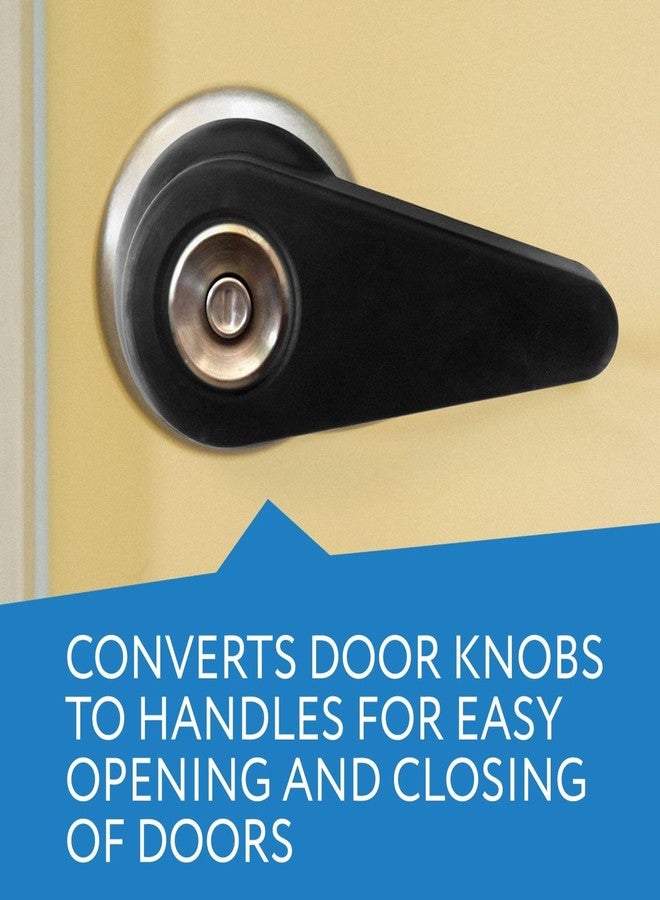 Impresa Door Knob Extension 2-Pack - Soft Black Rubber Compatible Only with 2"-2.5" Ball-Shaped Doorknobs - Slip-Resistant Grip & Easy Install - Adaptive Door Turner & Handle Gripper - Image 3
