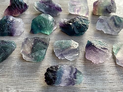 GAF TREASURES 1/2 LB Raw Rainbow Fluorite Crystals, Natural Rainbow Fluorite Stone, Natural Rough Rainbow Fluorite Crystals, Rainbow Fluorite Healing Crystals (Rainbow Fluorite) - Image 5