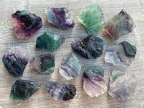 GAF TREASURES 1/2 LB Raw Rainbow Fluorite Crystals, Natural Rainbow Fluorite Stone, Natural Rough Rainbow Fluorite Crystals, Rainbow Fluorite Healing Crystals (Rainbow Fluorite) - Image 2