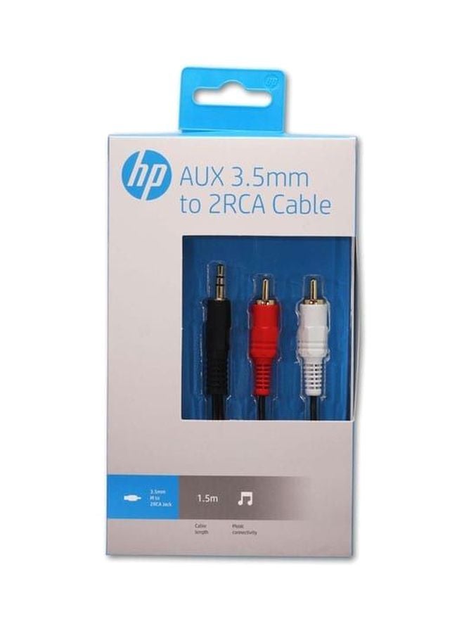 HP كابل من AUX إلى 2RCA أسود - Image 3