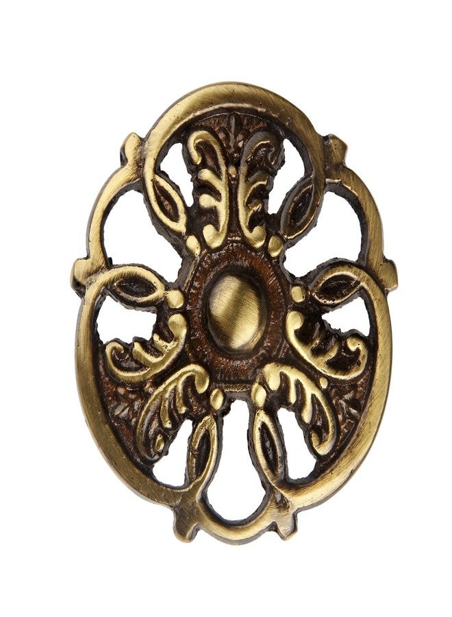 HOBKNOBS Ornate Antique Brass (50 mm Dia) Cabinet Drawers/Wardrobe/Kitchen Door Pull Handle Knobs - Brownish Gold. - Image 1