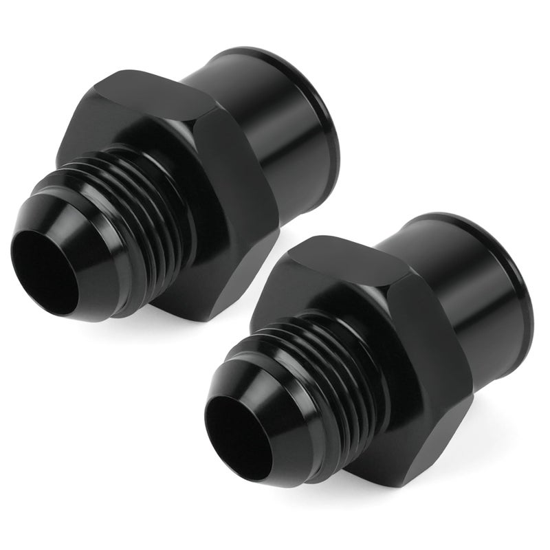 Jetuplusllc Pair SBC 10AN Valve Cover Adapter Aluminum Fittings for PushIn Grommet Black - Image 3