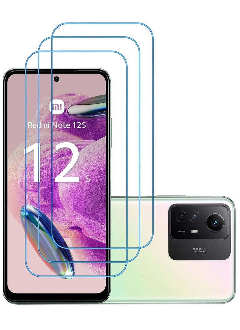 ACLIX 3 Pieces Antistatic ESD Dustproof Premium Quality High Definition Clear Tempered Glass Screen Protector Designed For Xiaomi Redmi Note 12S - Image 1