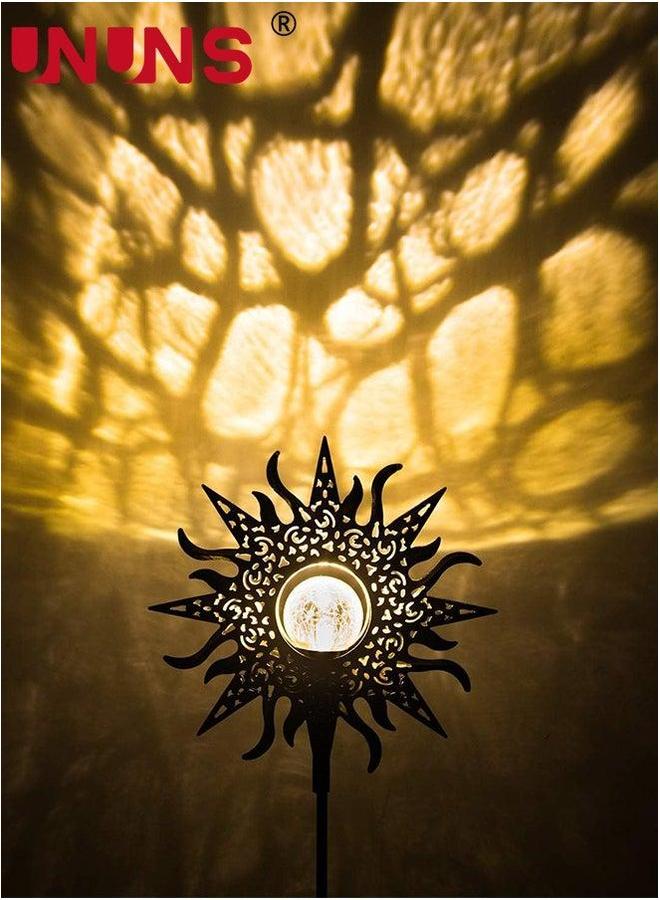 UNUNS Led Solar Light,Outdoor Lanterns,Solar Garden Lights,Patio Decor Metal Yard Art Accessories,Outdoor Decorations For Porch,Yard,Lawn,Patio,Courtyard  - Image 3