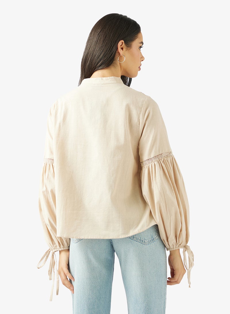 Ginger Peasant Volume Blouse - Image 2