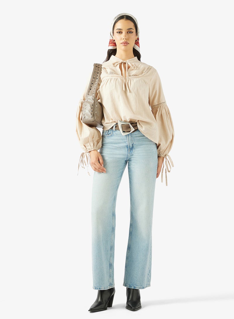 Ginger Peasant Volume Blouse - Image 4