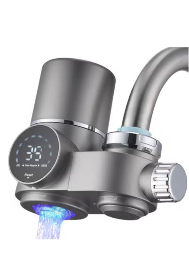 general Faucet Mount Water Filter, LED Display Tap Water Purifier Reduces Lead Chlorine Heavy Metals, Water Filter for Sink Faucet Fits Standard Faucets,Includes 1 Filter - Image 1