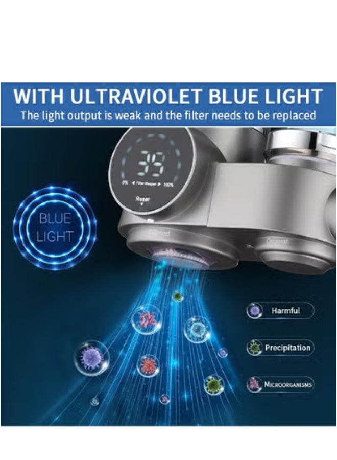 general Faucet Mount Water Filter, LED Display Tap Water Purifier Reduces Lead Chlorine Heavy Metals, Water Filter for Sink Faucet Fits Standard Faucets,Includes 1 Filter - Image 3