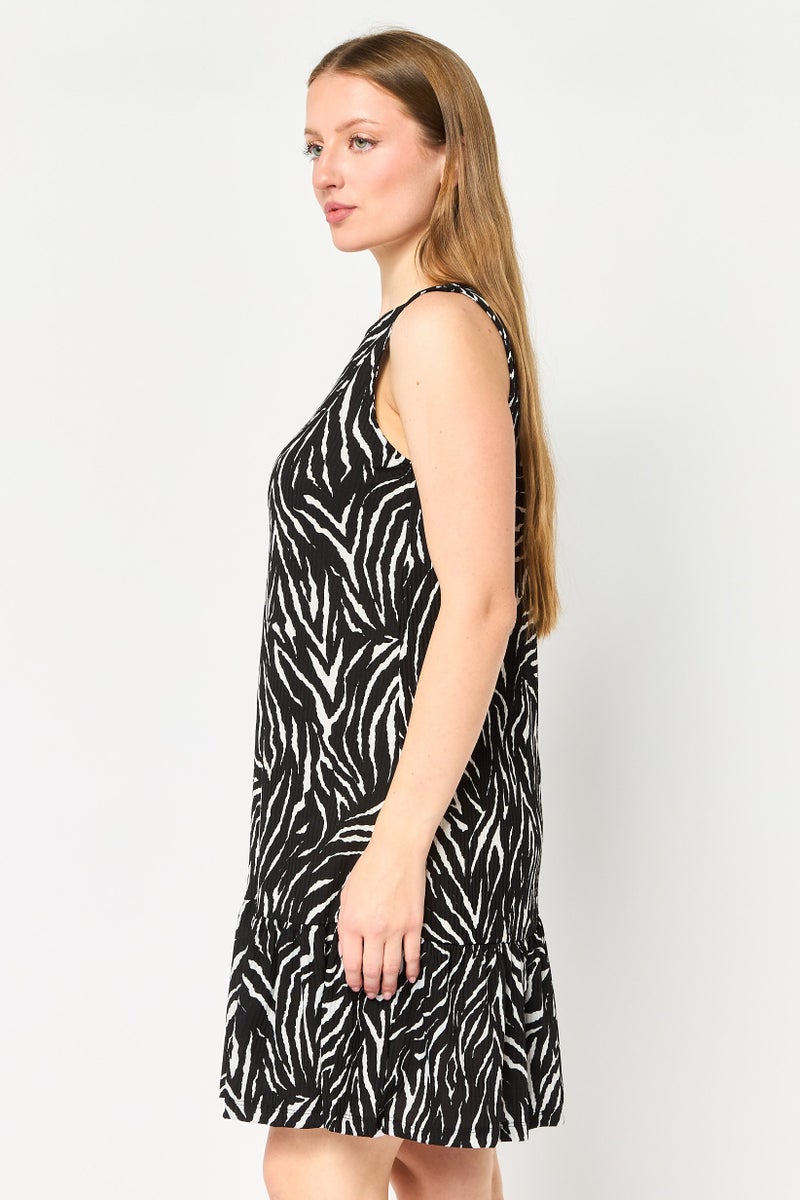 trendyol Women Allover Print Mini Dress, Multicolor - Image 3