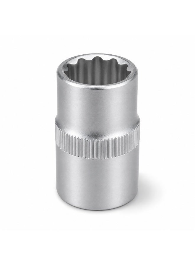 13mm 12 Point Small Socket, 1/2 Inch Square Drive Chrome Vanadium Steel CR-V Socket Wrench Tool for Ratchet, Breaker Bar and Automotive Repair - Image 1