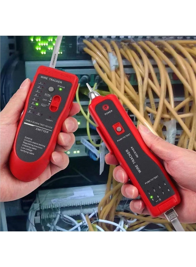 LBMT جهاز اختبار الأسلاك RJ45 RJ11 جهاز تعقب الكابلات جهاز تعقب الأسلاك متعدد الوظائف شبكة إيثرنت LAN Cat5 Cat6 مع سماعة أذن لتجميع الكابلات وتجميع صيانة الشبكة واختبار خط الهاتف - Image 5