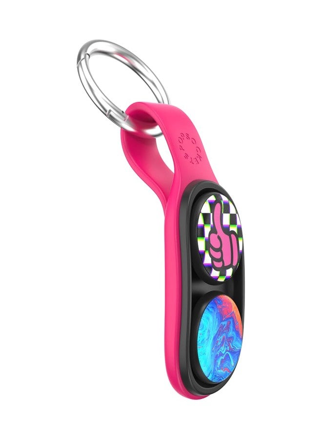 POPSOCKETS بوب سوكيتس بوب باك - لعبة فidget مغناطيسية للبالغين والأطفال، مغناطيس خدعة، لعبة حسية لتخفيف التوتر والتركيز - وردي بانك - Image 1