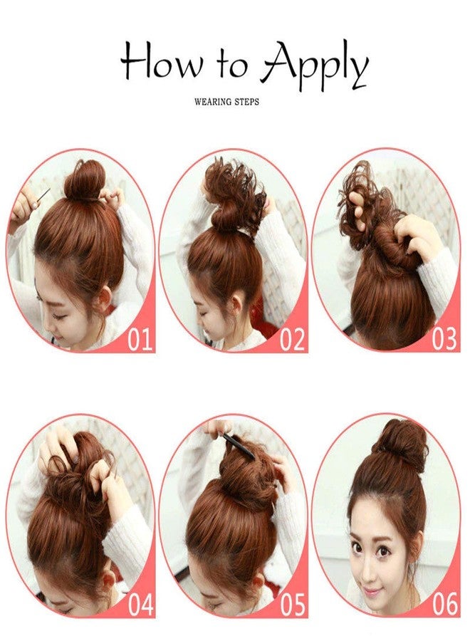 VIVIAN Black 1PCS Messy Bun Hair Piece Synthetic Hair Extension for Girls - Image 5