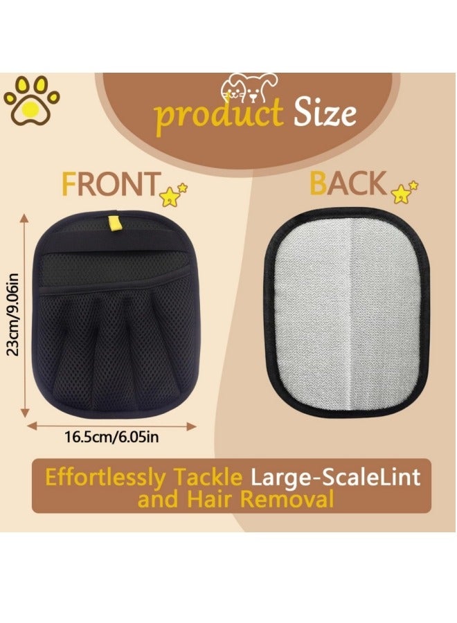 2pcs Pet Hair Removal Glove, Electrostatic Five-Finger Design, Reusable Fur Remover for Cats, Dogs, Couch, Carpet, Car Seat (1pc) - Image 2