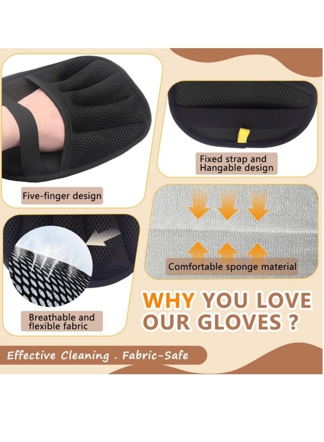 2pcs Pet Hair Removal Glove, Electrostatic Five-Finger Design, Reusable Fur Remover for Cats, Dogs, Couch, Carpet, Car Seat (1pc) - Image 4