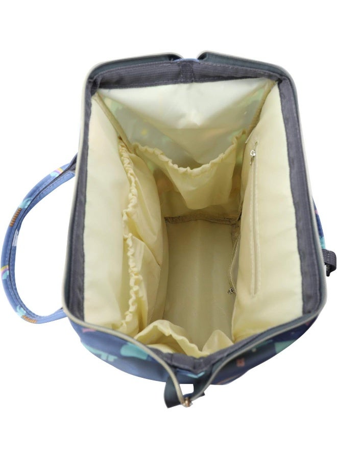 هاوس أوف كويرك حقيبة ظهر لحمل حفاضات الأطفال من هاوس أوف كويرك للجنسين (مطبوعة بفيل أزرق) - Image 5