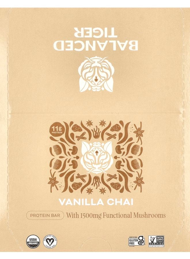 Balanced Tiger Protein Bar Vanilla Chai 12 Bars 1.55 oz (44 g) Each