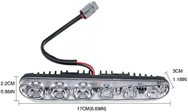 مصباح ضباب عالي الطاقة بـ 6 مصابيح LED لتشغيل النهار، مناسب لجميع السيارات - Image 5