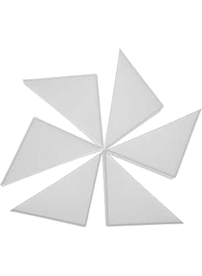 واقيات حواف الأثاث بالمثلث الأبيض 50x50x12mm حراس الزوايا للطاولات الإطارات اللوحات المرايا - Image 1