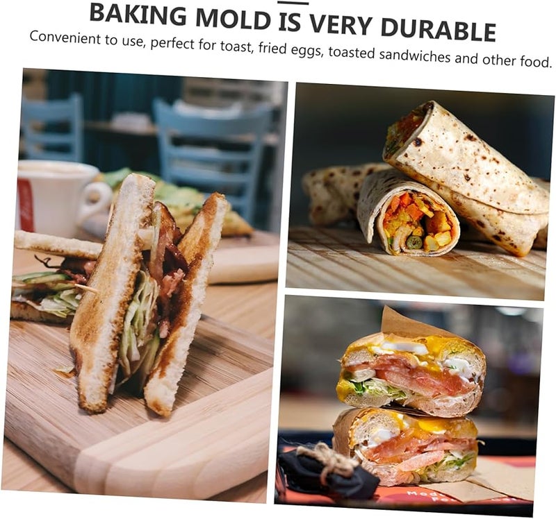 Double Sided Sandwich Maker Pan With Ergonomic Handle For Toast And Hot Sandwiches - Image 3