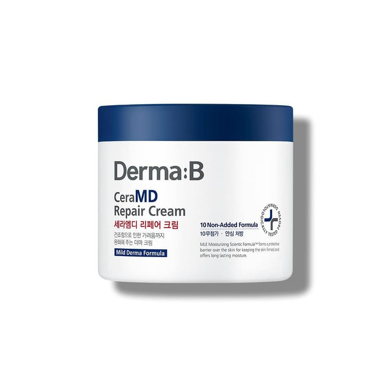 Derma B | CeraMD Repair Body Cream | Unscented Hydrating & Moisturizing Cream for Dry Skin | Relieves Itchiness | Fragrance Free with Ceramide & Panthenol | Korean Skin Care | 14.54 fl oz (430ml) - Image 1