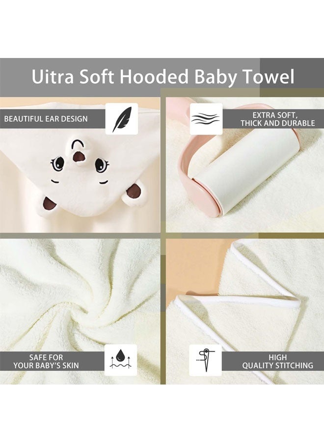 Kids Bath Towel for 1-5 Years Hooded Ultra Soft Towel Highly Absorbent Bathrobe Children's Cloak Bath Robe Poncho Bathrobe, Kids Swimming Beach Holiday Water Playing, Pool Swim Cover ups 1Pcs, pink - Image 4