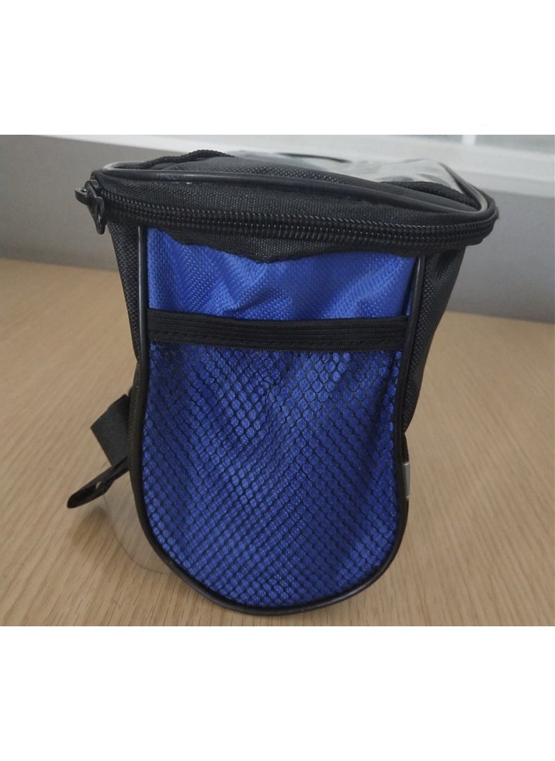 Generic Mountain Bike Handlebar Front Pouch Blue 