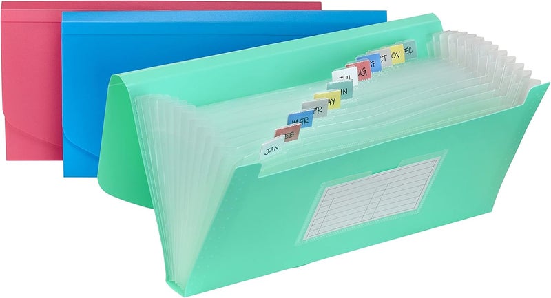 C-Line 13-Pocket Poly Expanding File - Junior Size for Receipts and Checks, 10 x 5 Inches, Includes Tabs - Image 2