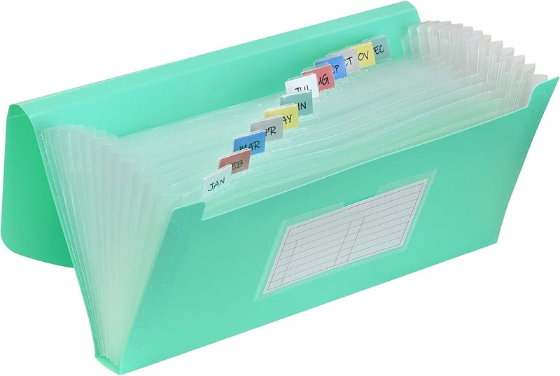 C-Line 13-Pocket Poly Expanding File - Junior Size for Receipts and Checks, 10 x 5 Inches, Includes Tabs - Image 1