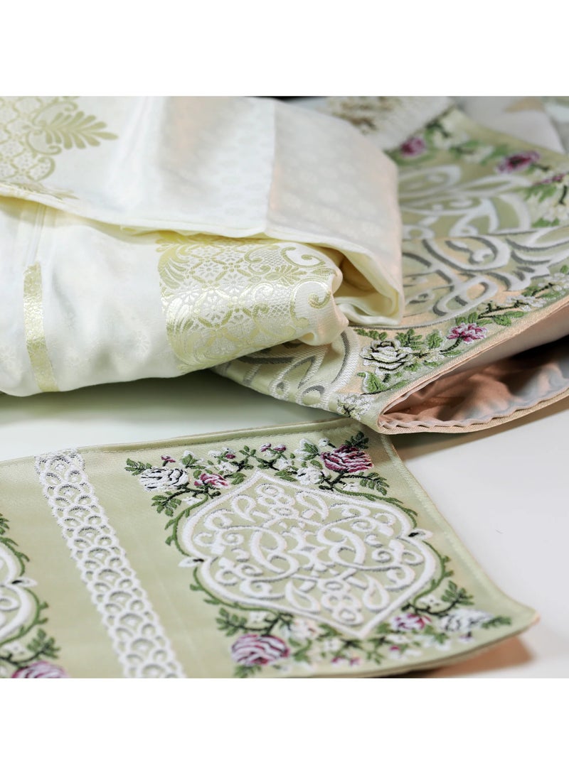 سندس مجموعة الصلاة ثوب الصلاة  وسجادة وغطاء مصحف للبنات مقاس كبير  لون زهري هدية رمضان - Image 5