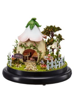 Flever Flever Dollhouse Miniature DIY House Kit Creative Room with Furniture and Cover for Romantic Valentine's (Green'S Garden)  - Image 3