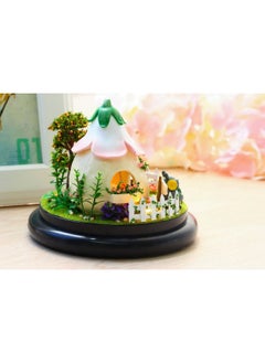 Flever Flever Dollhouse Miniature DIY House Kit Creative Room with Furniture and Cover for Romantic Valentine's (Green'S Garden)  - Image 4