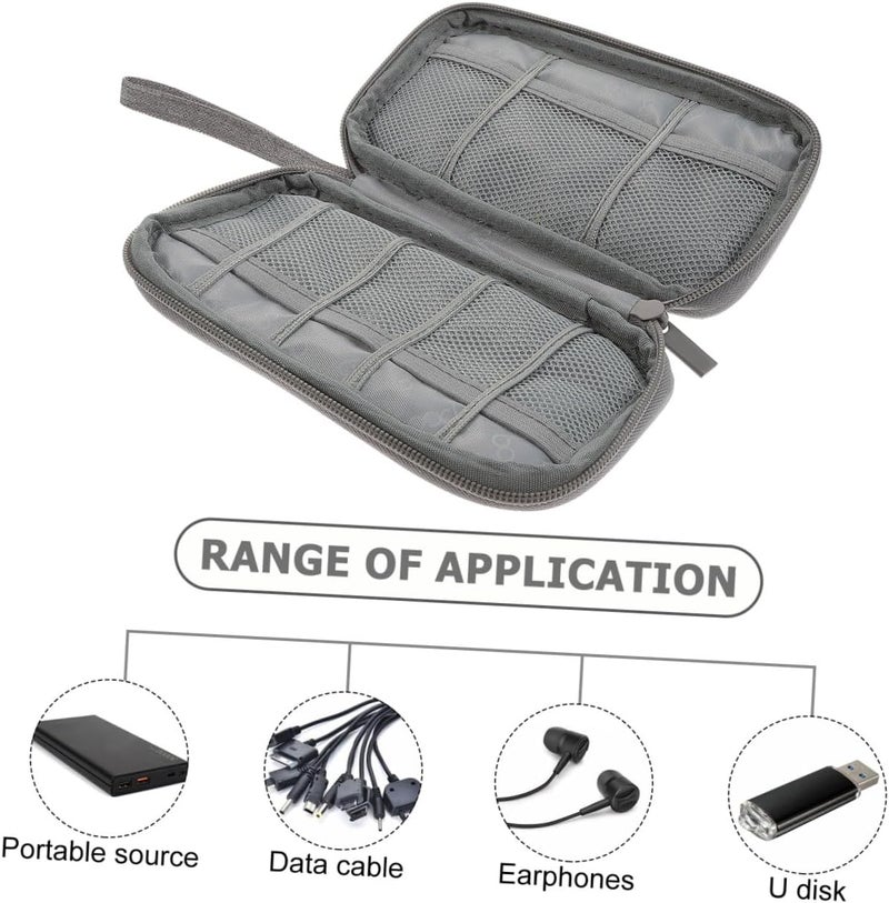حقيبة تخزين USB قابلة للحمل، مُنظمة للكابلات وسماعات الأذن ومحركات الأقراص الفلاشية، مصنوعة من قماش أكسفورد، مثالية لأغراض السفر واستخدامات اليومية. - Image 4