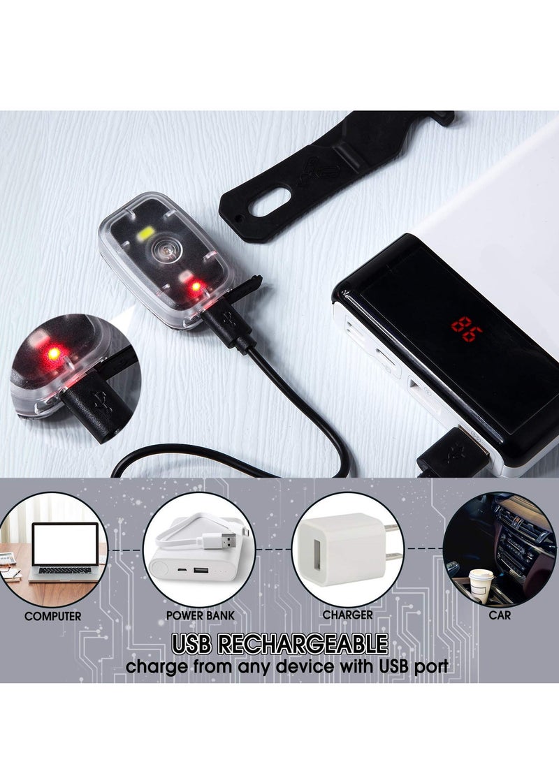 Y&D Running Light USB Rechargeable Safe LED Clip-on Strobe with 5 Lighting Modes High Visibility Accessories for Cycling Hiking Walking at Night - Image 4