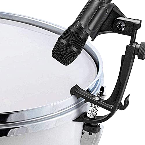 Yootones 2Pcs Yootones Adjustable Drum Microphone Clips Compatible with Snare Drum, Snare Rim Adjustable Mount Clamp (Black) - Image 5