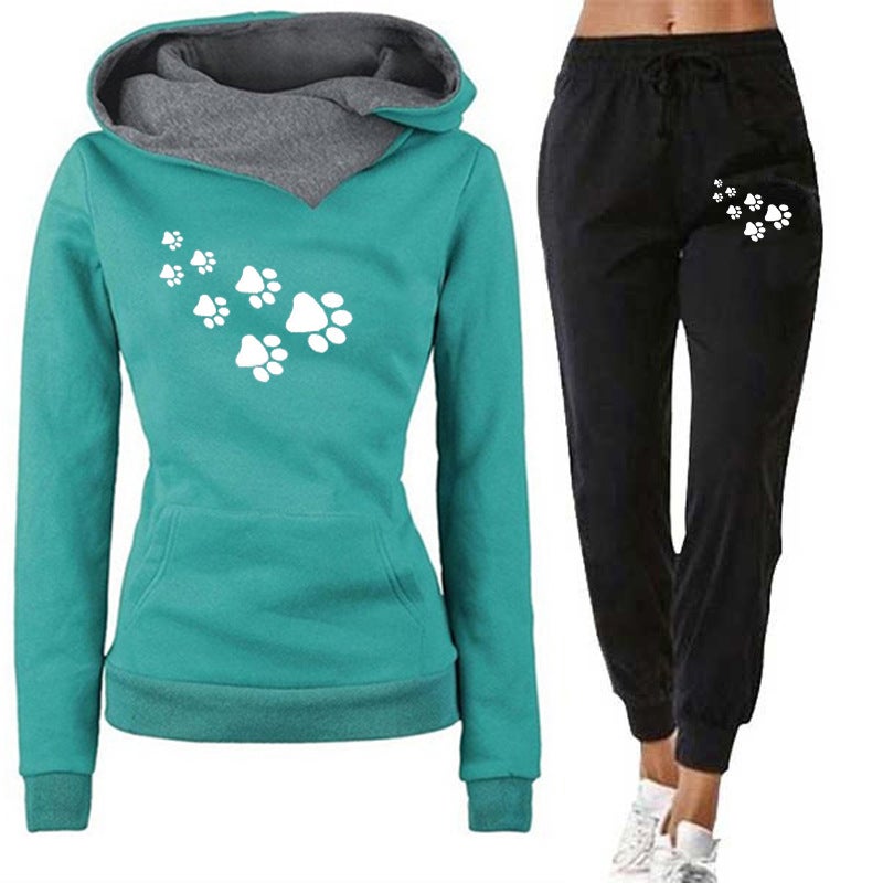 2023 Men'S And Women'S Printed Sweater Suit Pullover Hoodie Sports Suit Leisure Jogging - Image 2