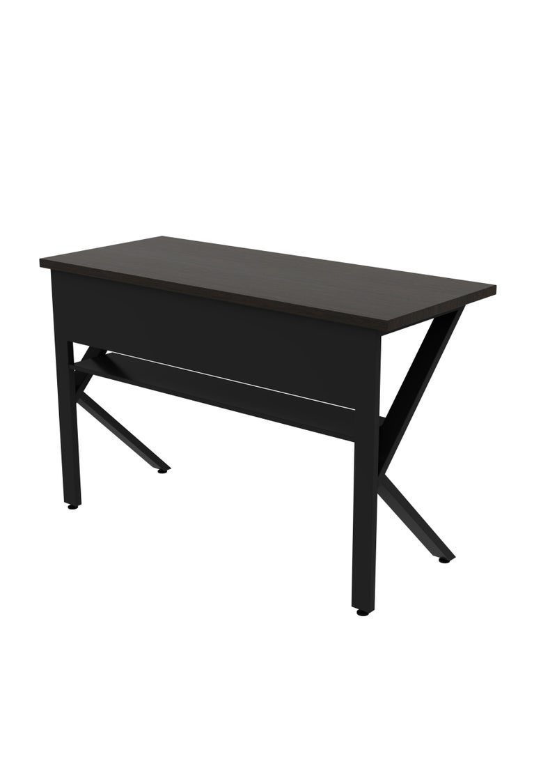 RIGID - Workstation Desk with Storage Shelf Black 75x120x50cm - Image 1