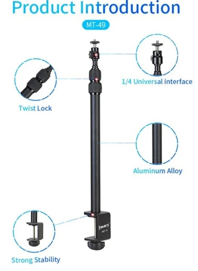 JMARY MT-49 Tabletop Light Stand Clip with 1 / 4-inch Screw for Cameras LED Video Light and Ring Light - Image 3