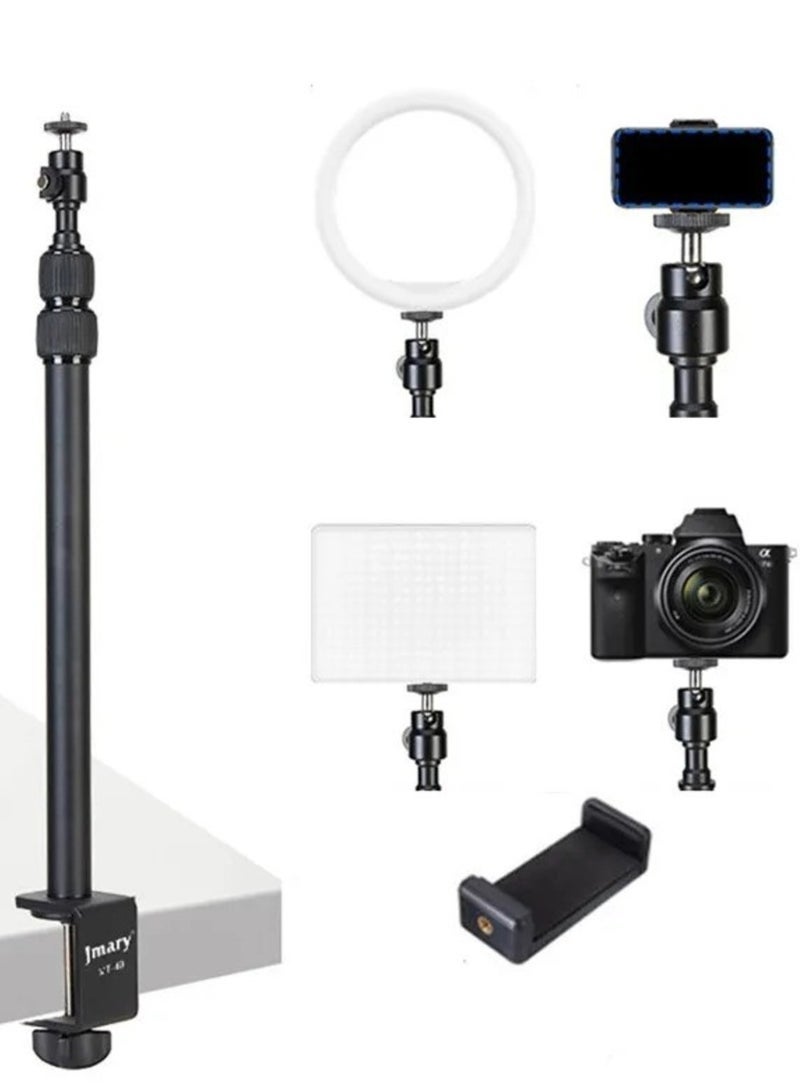 JMARY MT-49 Tabletop Light Stand Clip with 1 / 4-inch Screw for Cameras LED Video Light and Ring Light - Image 1