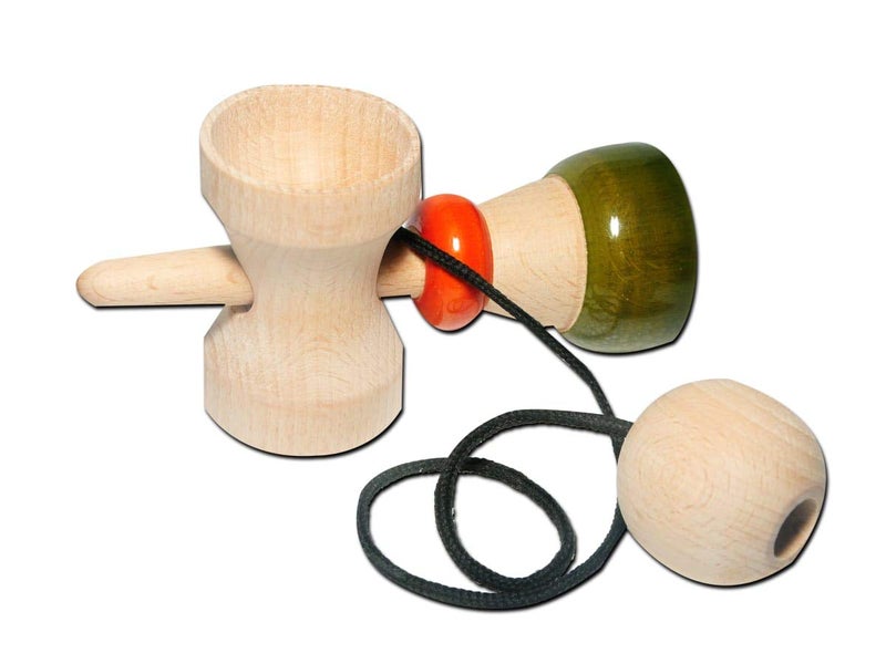 VParents Wooden 4 in 1 Cup and Ball Set Non Toxic Organic for Kids (2Years +) - Image 3