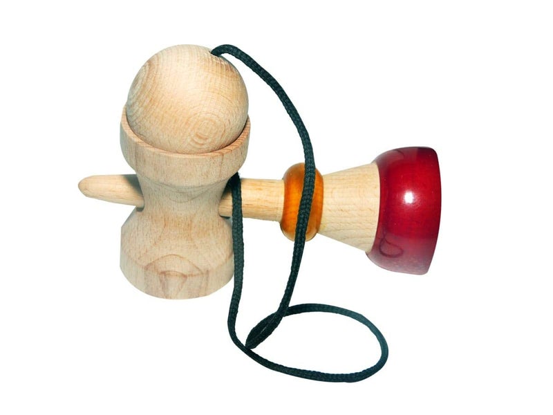 VParents Wooden 4 in 1 Cup and Ball Set Non Toxic Organic for Kids (2Years +) - Image 2