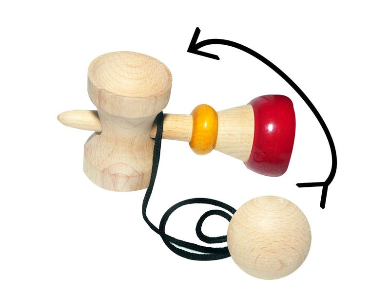 VParents Wooden 4 in 1 Cup and Ball Set Non Toxic Organic for Kids (2Years +) - Image 1