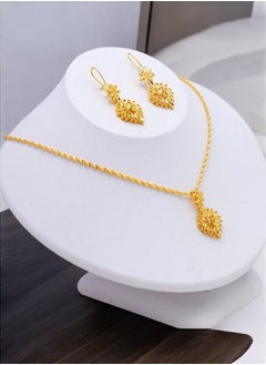GOLDMAX 21k Gold Plated Necklace & Earrings Jewelry Set For Women  - Image 1